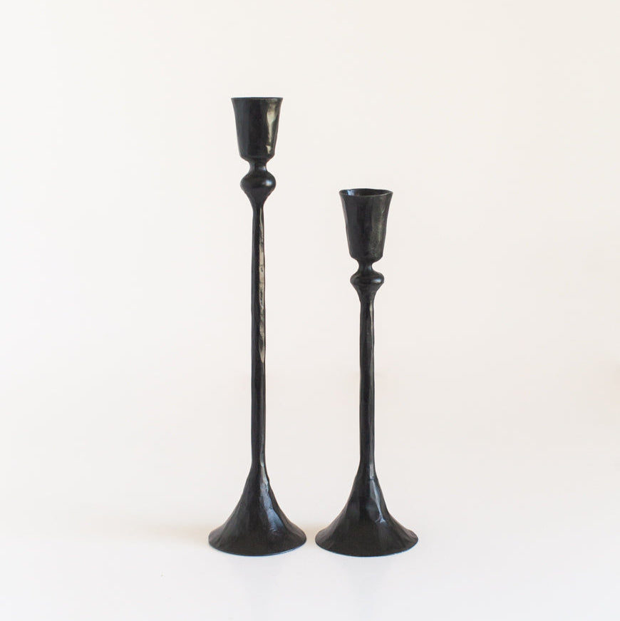 Miro Forged Iron Candle Holders (Set of 2)