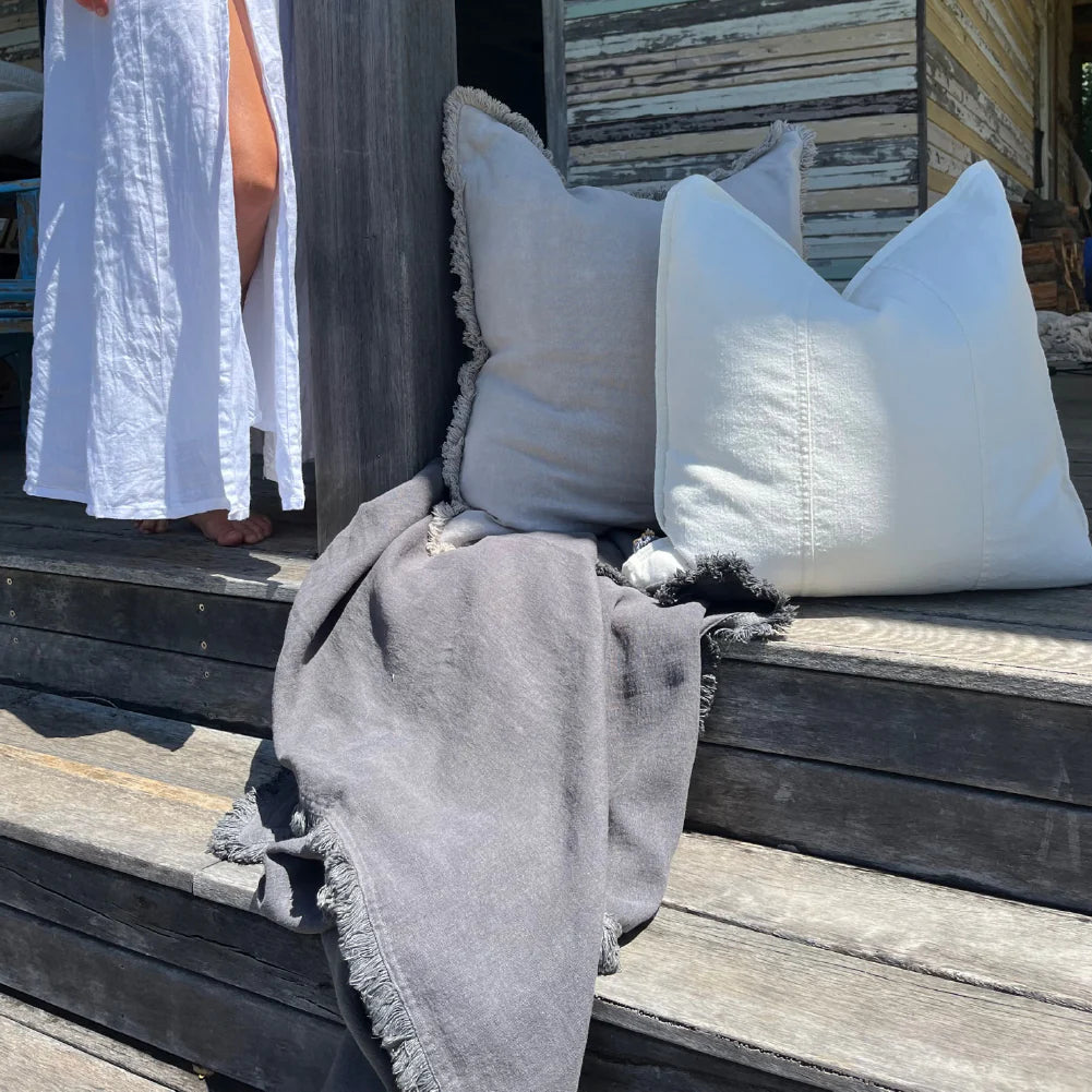 Luca Boho Linen Throw
