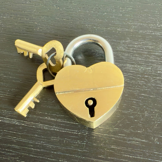 Amara Brass Heart Lock
