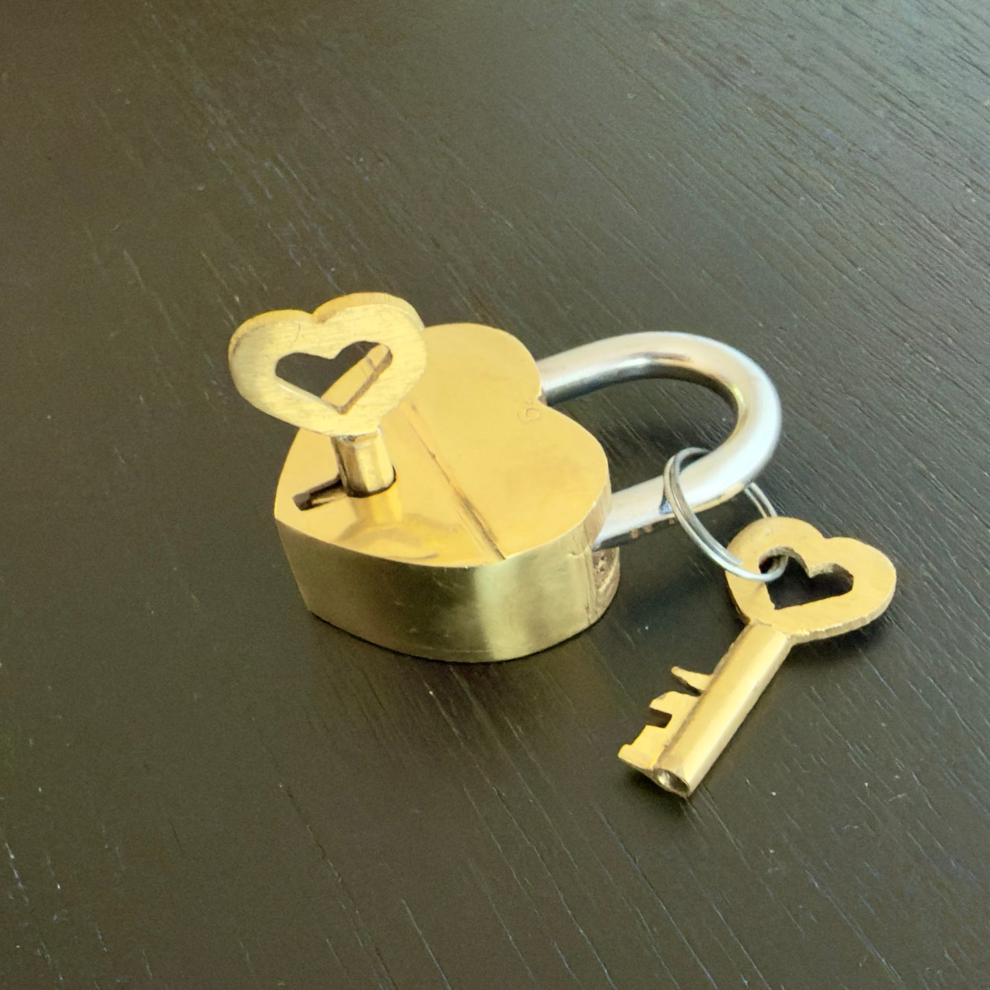 Amara Brass Heart Lock