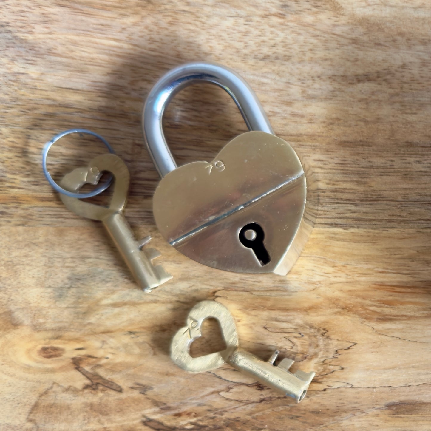 Amara Brass Heart Lock