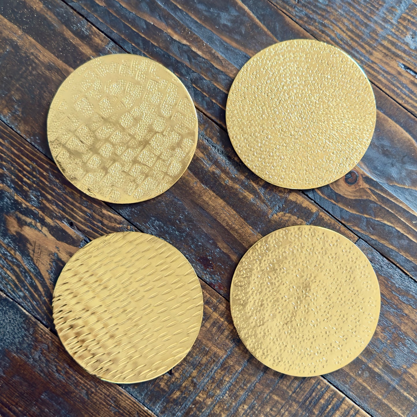 Rive Brass Coasters (Set of Four)