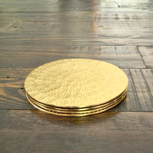 Rive Brass Coasters (Set of Four)