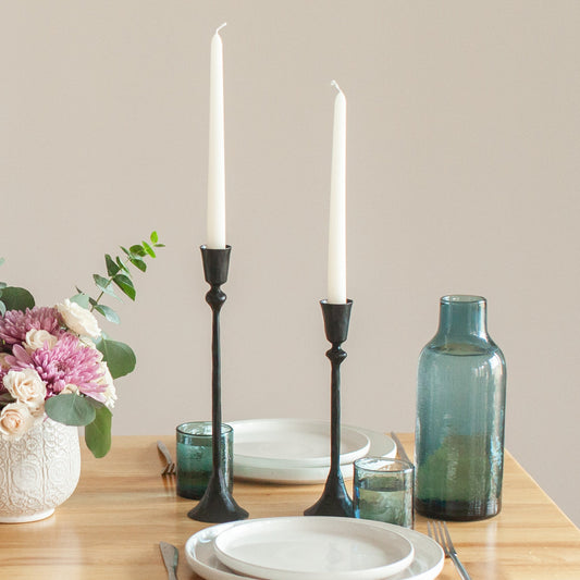 Miro Forged Iron Candle Holders (Set of 2)