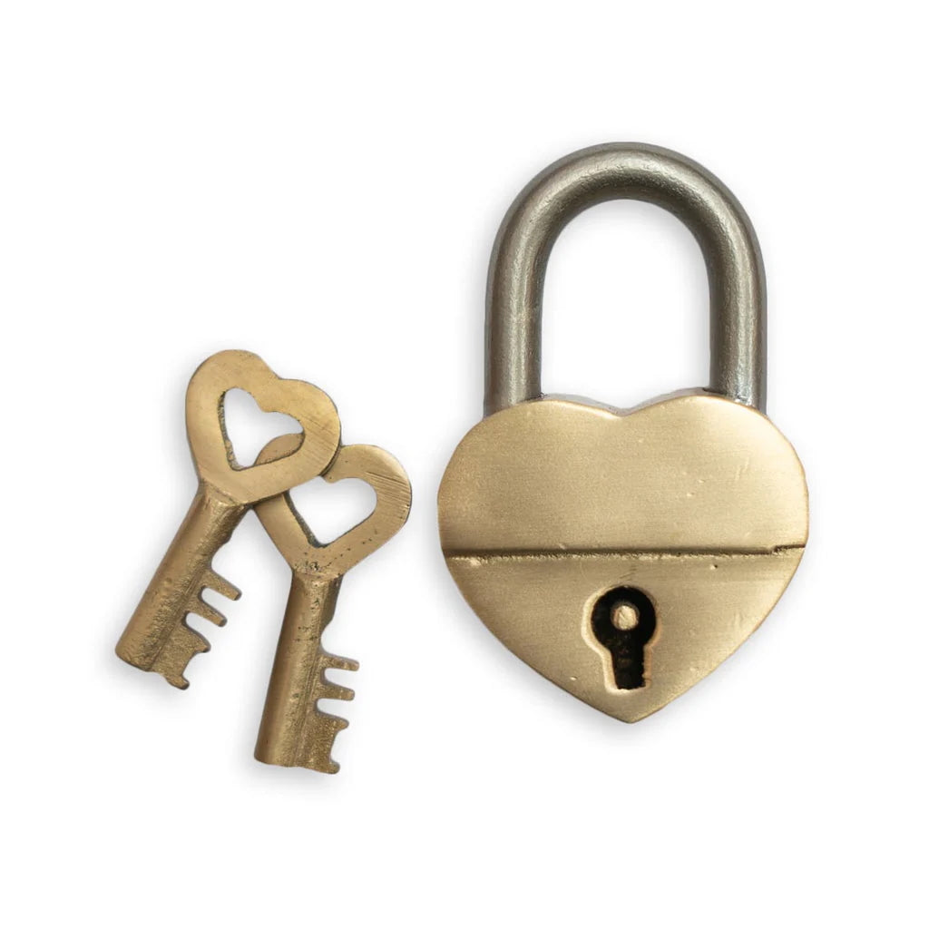Amara Brass Heart Lock